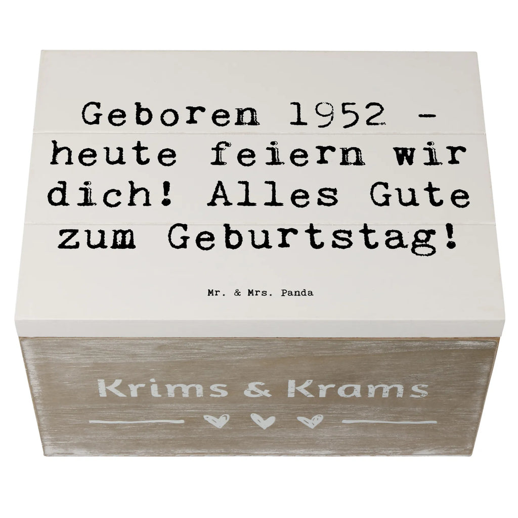 Holzkiste Spruch 1952 Geburtstag Erinnerungskiste, Schatulle, Geschenkbox, Truhe, Kiste, Holzkiste, Erinnerungsbox, Aufbewahrungsbox, Schatzkiste, Dekokiste, Geschenkdose, XXL, Geburtstag, Geburtstagsgeschenk, Geschenk