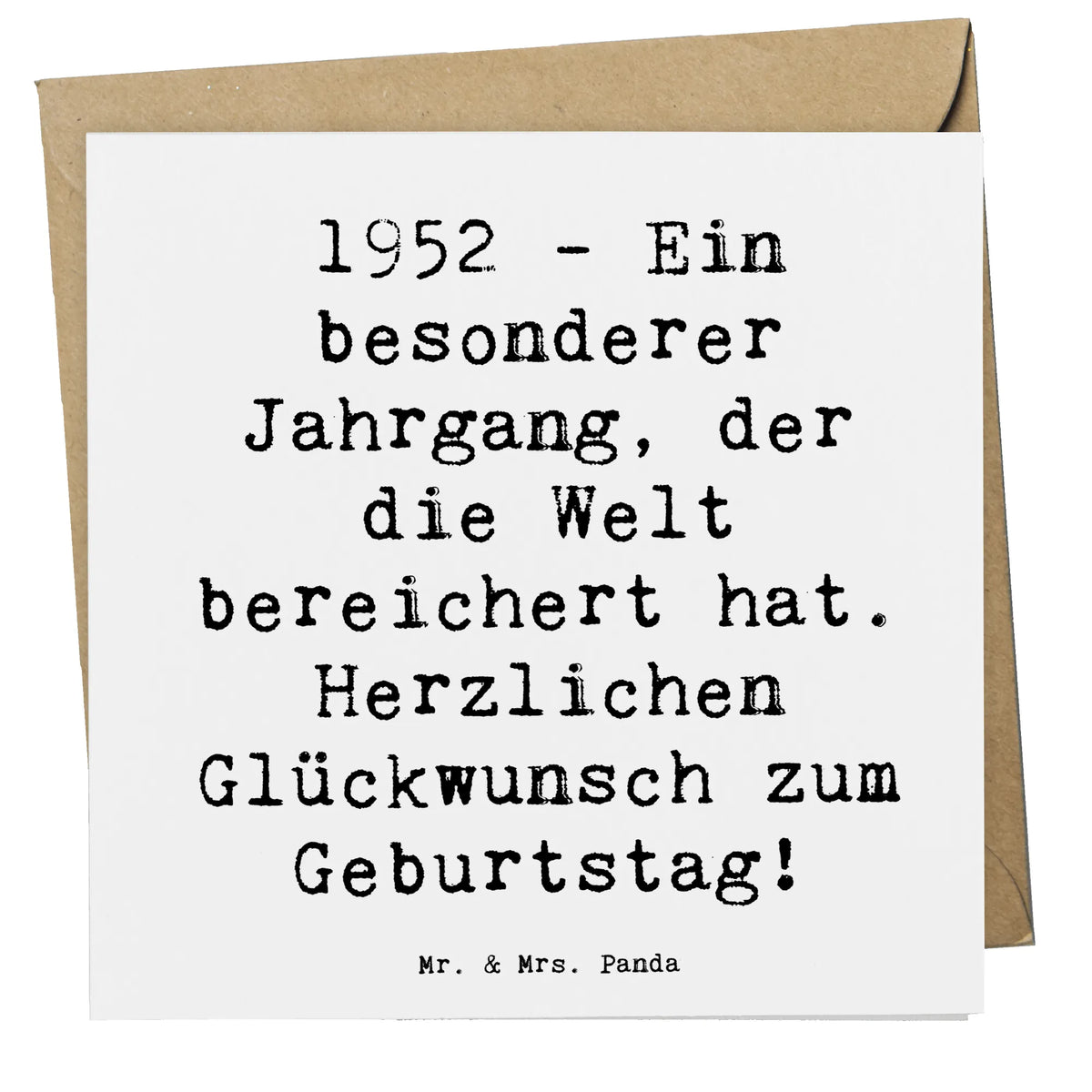 Deluxe Karte Spruch 1952 Geburtstag