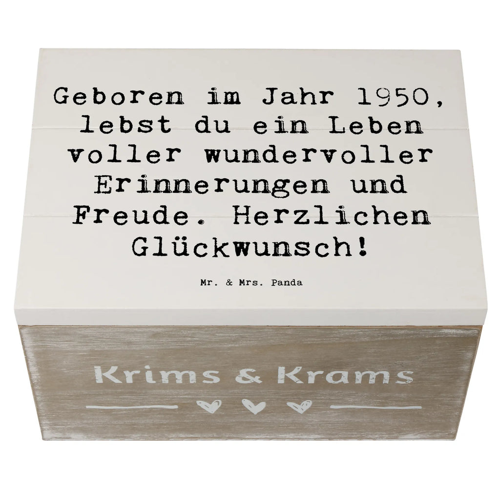 Holzkiste Spruch 1950 Geburtstag Dekokiste, Schatzkiste, Truhe, Erinnerungskiste, Kiste, Aufbewahrungsbox, XXL, Geschenkdose, Holzkiste, Schatulle, Geschenkbox, Erinnerungsbox, Geburtstag, Geburtstagsgeschenk, Geschenk