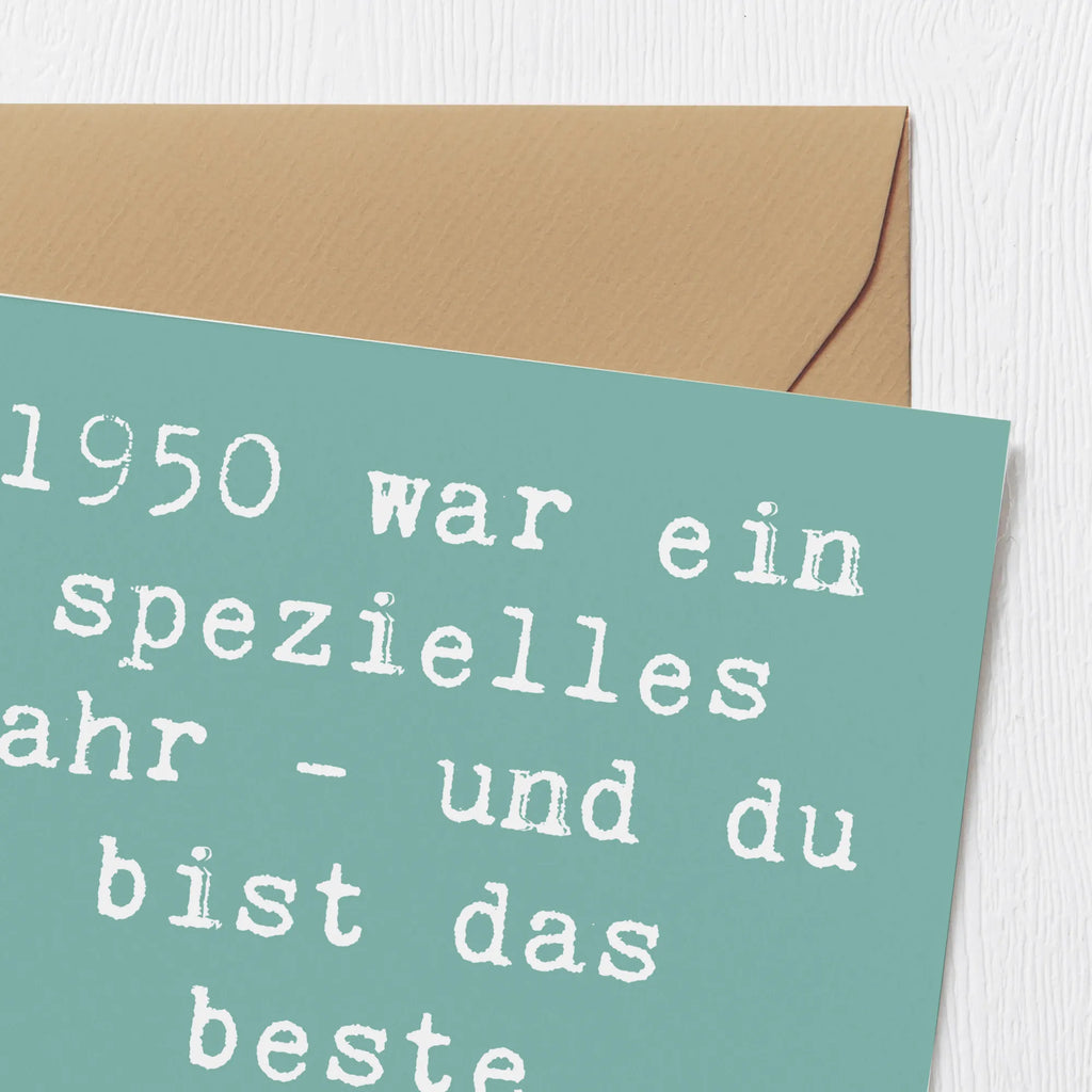 Deluxe Karte Spruch 1950 Geburtstag Hochwertige Klappkarte, Grußkarte, Glückwunschkarte, Einladungskarte, Hochwertige Grußkarte, Karte, Hochzeitskarte, Klappkarte, Geburtstagskarte, Geburtstag, Geburtstagsgeschenk, Geschenk
