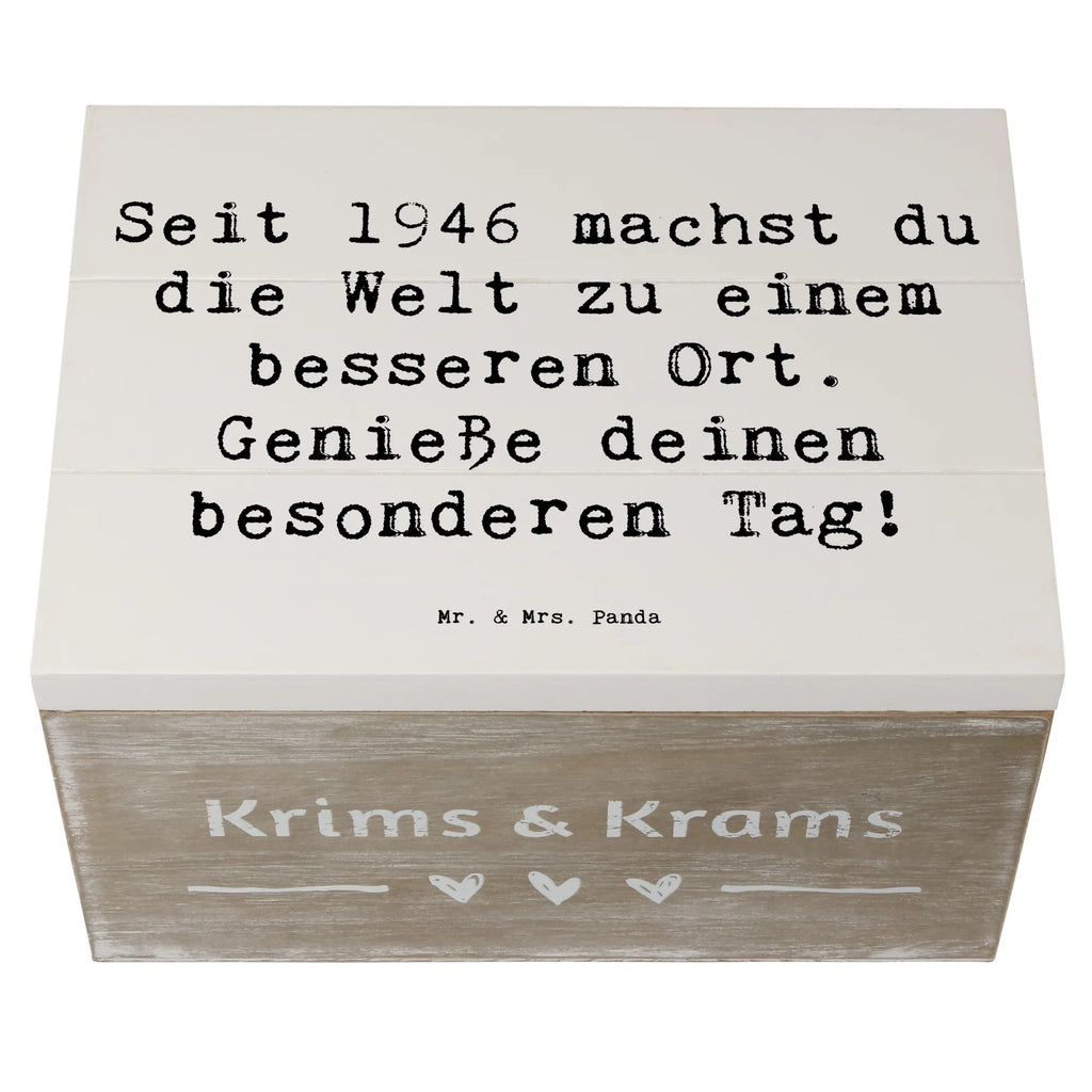 Holzkiste Spruch 1946 Geburtstag Schatzkiste, Geschenkbox, Holzkiste, Truhe, Dekokiste, Erinnerungskiste, Aufbewahrungsbox, Erinnerungsbox, Geschenkdose, Schatulle, XXL, Kiste, Geburtstag, Geburtstagsgeschenk, Geschenk
