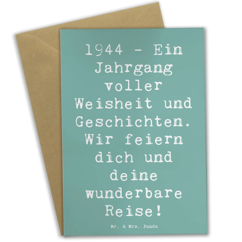 Greetings card Saying 1944 - Ein Jahrgang voller Weisheit und Geschichten. Wir feiern dich und deine wunderbare Reise! Geburtstagskarte, Grußkarte, Einladungskarte, Karte, Glückwunschkarte, Ansichtskarten, Hochzeitskarte, Klappkarte, Geburtstag, Geburtstagsgeschenk, Geschenk