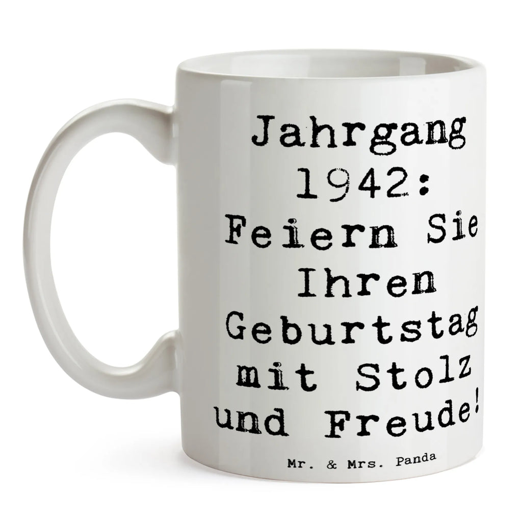 Tasse Spruch 1942 Geburtstag Bürotasse, Tasse mit Zitaten, Teetasse, Tasse mit Motiven, Tasse, Keramiktasse, Porzellantasse, Geschenktasse, Kaffeetasse, Geburtstag, Geburtstagsgeschenk, Geschenk