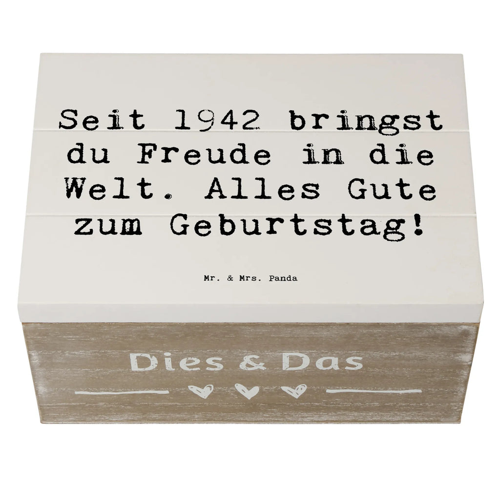 Holzkiste Spruch 1942 Geburtstag Freude Geschenkbox, Schatulle, XXL, Aufbewahrungsbox, Erinnerungskiste, Geschenkdose, Dekokiste, Holzkiste, Kiste, Erinnerungsbox, Schatzkiste, Truhe, Geburtstag, Geburtstagsgeschenk, Geschenk