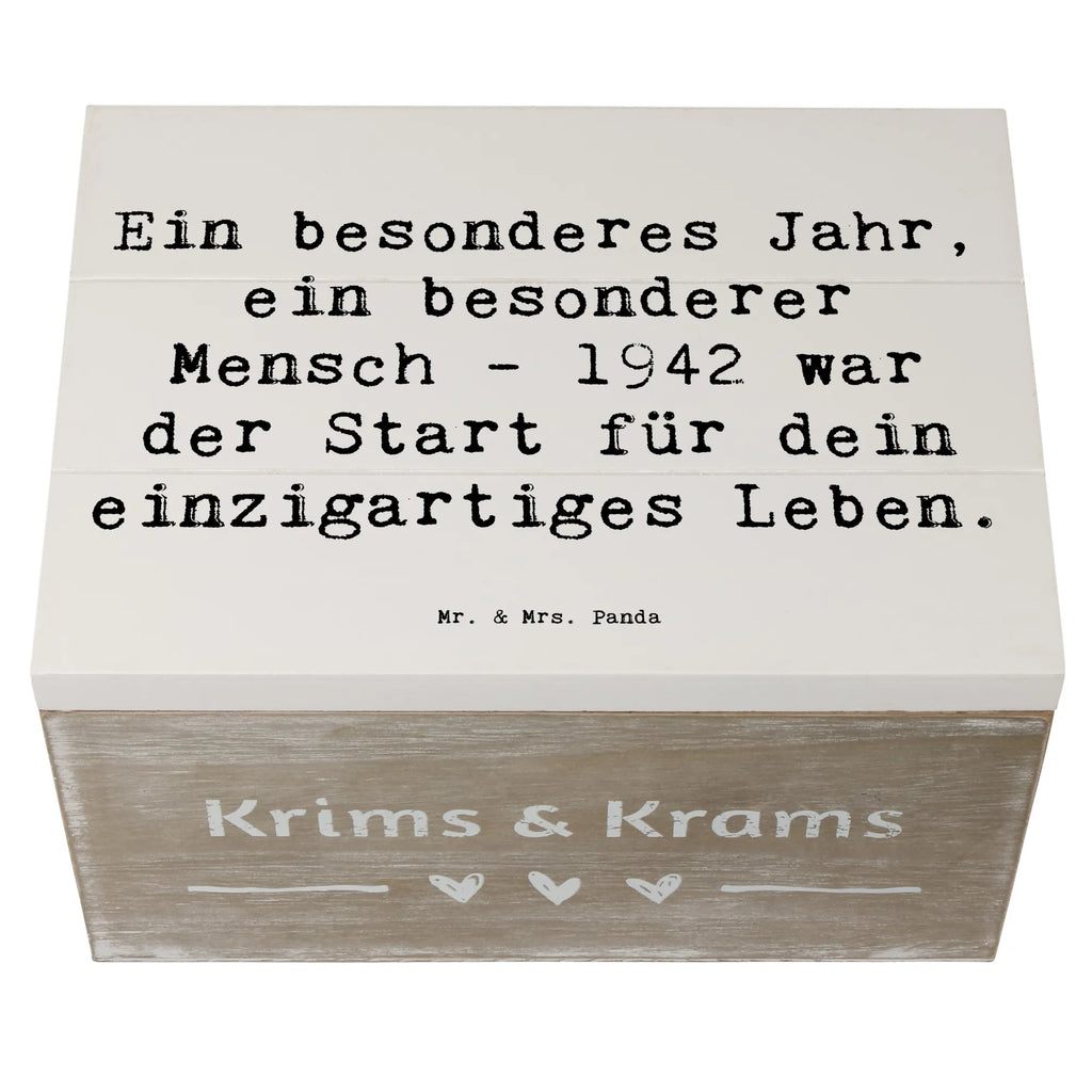 Holzkiste Spruch 1942 Geburtstag XXL, Dekokiste, Erinnerungsbox, Schatulle, Holzkiste, Geschenkdose, Aufbewahrungsbox, Kiste, Geschenkbox, Schatzkiste, Erinnerungskiste, Truhe, Geburtstag, Geburtstagsgeschenk, Geschenk
