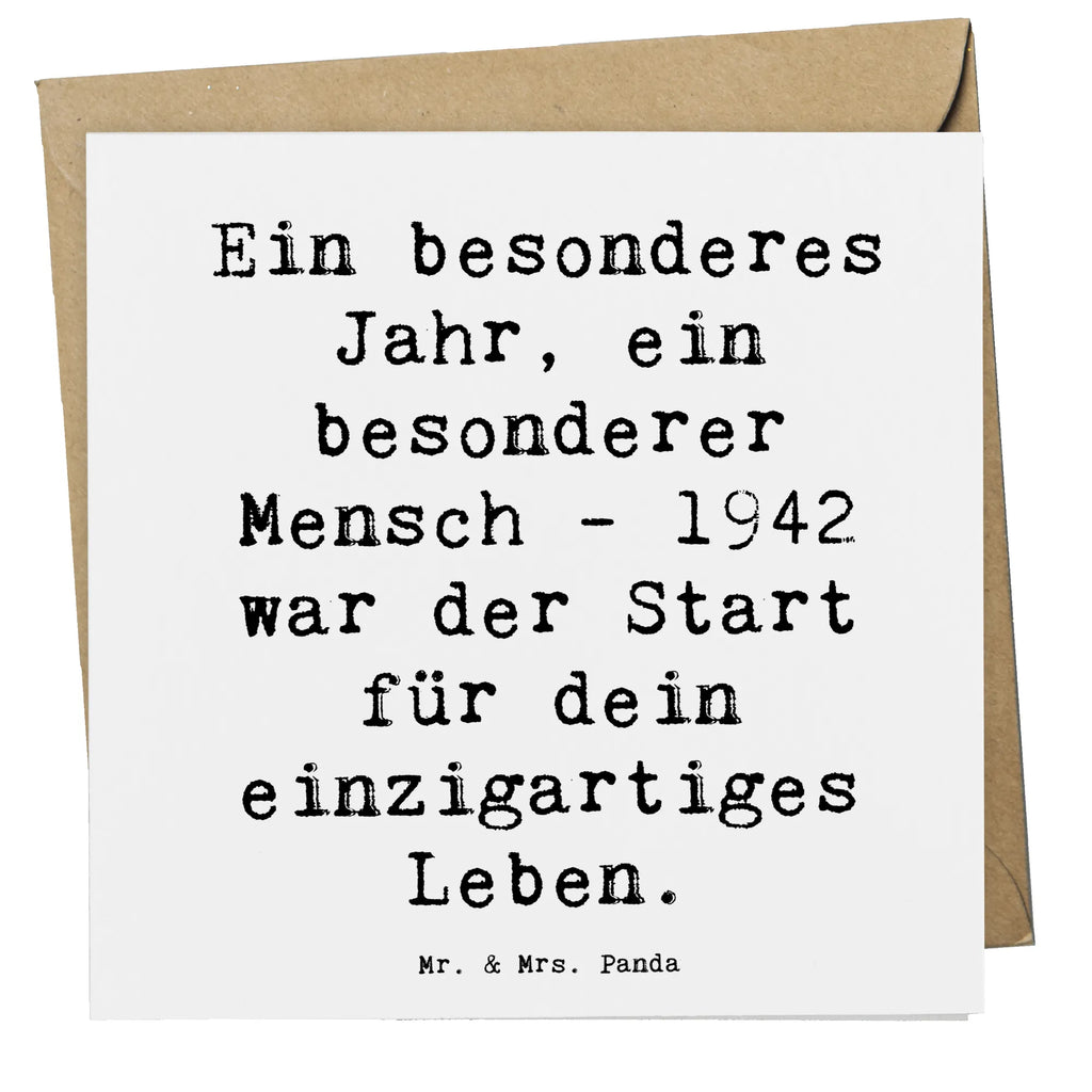 Deluxe Card Saying Ein besonderes Jahr, ein besonderer Mensch - 1942 war der Start für dein einzigartiges Leben. anlasskarte, doppelkarte, Grußkarte, Glückwunschkarte, Klappkarte, faltkarte, Geschenk, Geburtstagsgeschenk, Geburtstag