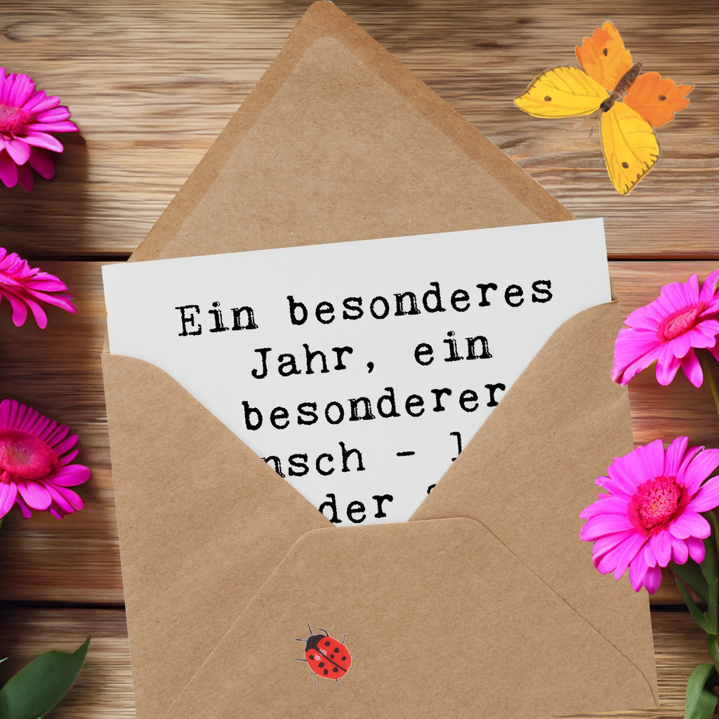 Deluxe Card Saying Ein besonderes Jahr, ein besonderer Mensch - 1942 war der Start für dein einzigartiges Leben. anlasskarte, doppelkarte, Grußkarte, Glückwunschkarte, Klappkarte, faltkarte, Geschenk, Geburtstagsgeschenk, Geburtstag