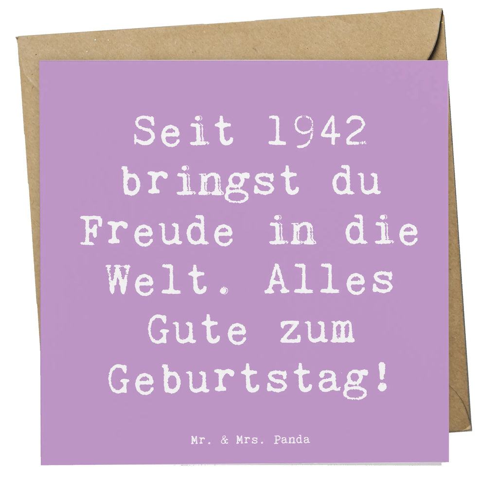 Deluxe Karte Spruch 1942 Geburtstag Freude Karte, Geburtstagskarte, Grußkarte, Hochzeitskarte, Hochwertige Grußkarte, Glückwunschkarte, Hochwertige Klappkarte, Einladungskarte, Klappkarte, Geburtstag, Geburtstagsgeschenk, Geschenk