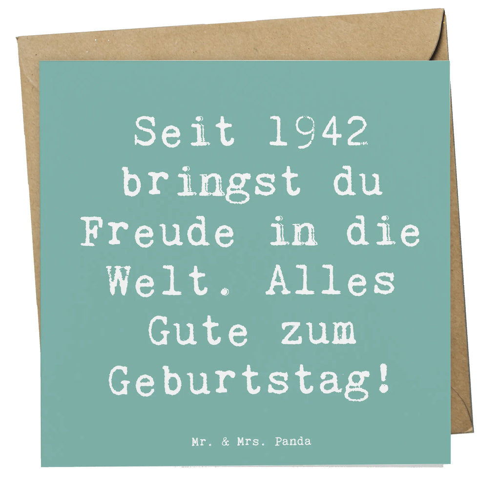 Deluxe Karte Spruch 1942 Geburtstag Freude Karte, Geburtstagskarte, Grußkarte, Hochzeitskarte, Hochwertige Grußkarte, Glückwunschkarte, Hochwertige Klappkarte, Einladungskarte, Klappkarte, Geburtstag, Geburtstagsgeschenk, Geschenk