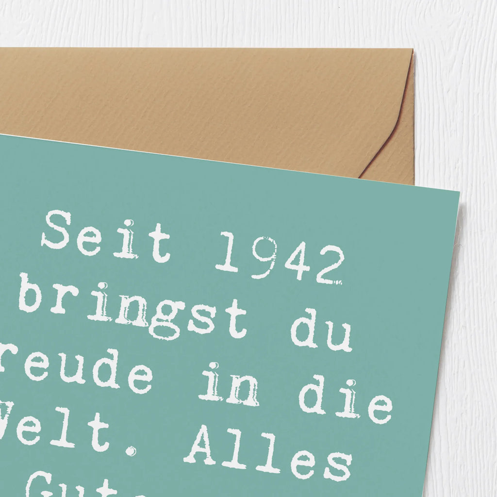 Deluxe Karte Spruch 1942 Geburtstag Freude Karte, Geburtstagskarte, Grußkarte, Hochzeitskarte, Hochwertige Grußkarte, Glückwunschkarte, Hochwertige Klappkarte, Einladungskarte, Klappkarte, Geburtstag, Geburtstagsgeschenk, Geschenk