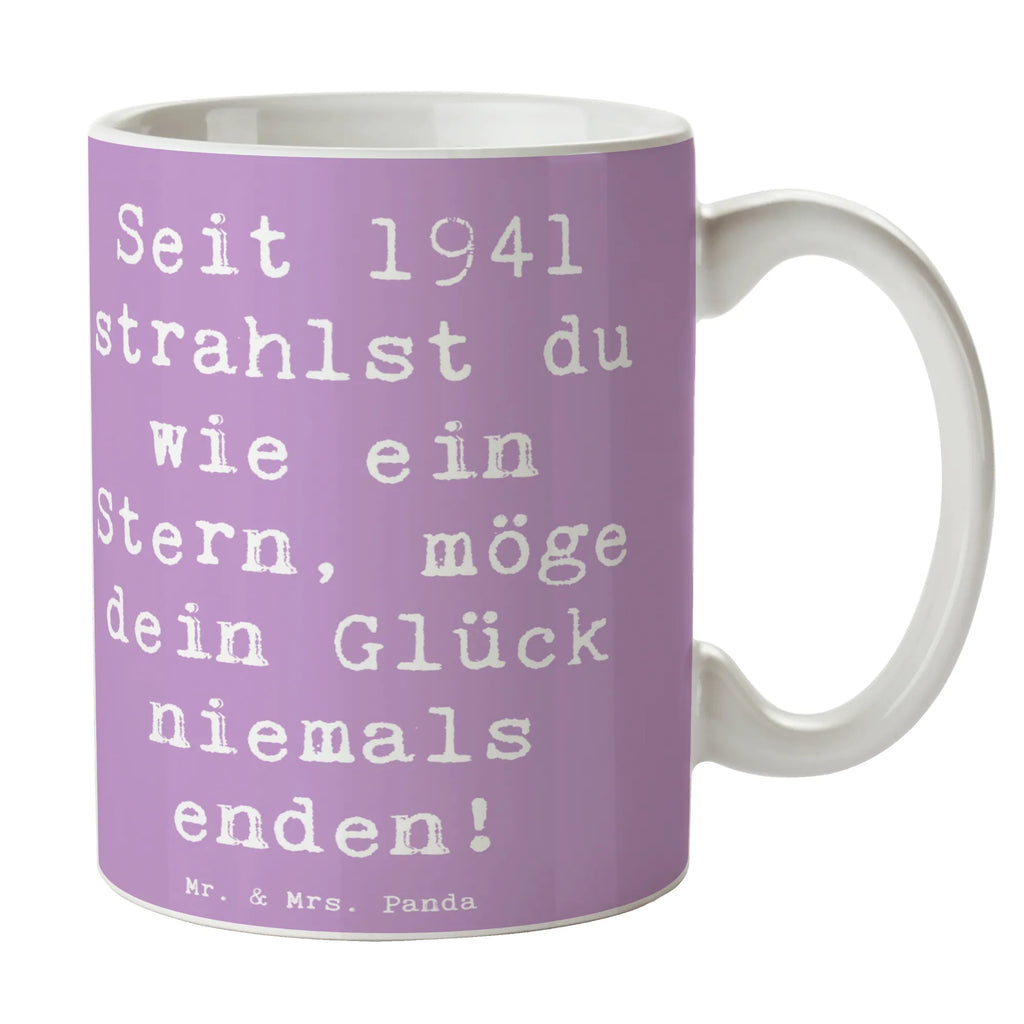 Mug Saying Seit 1941 strahlst du wie ein Stern, möge dein Glück niemals enden! Geschenktasse, Tasse mit Zitaten, Teetasse, Kaffeetasse, Bürotasse, Keramiktasse, Porzellantasse, Tasse, Tasse mit Motiven, Geburtstag, Geburtstagsgeschenk, Geschenk