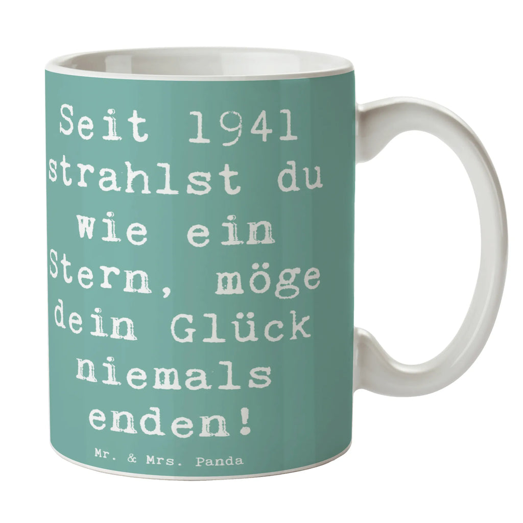 Mug Saying Seit 1941 strahlst du wie ein Stern, möge dein Glück niemals enden! Geschenktasse, Tasse mit Zitaten, Teetasse, Kaffeetasse, Bürotasse, Keramiktasse, Porzellantasse, Tasse, Tasse mit Motiven, Geburtstag, Geburtstagsgeschenk, Geschenk