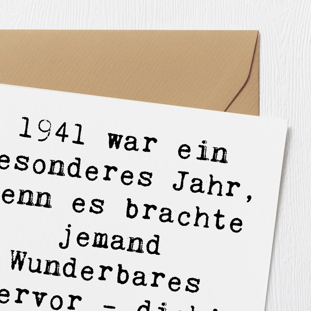 Deluxe Karte Spruch 1941 Geburtstag Karte, Hochwertige Grußkarte, Klappkarte, Einladungskarte, Hochwertige Klappkarte, Glückwunschkarte, Grußkarte, Geburtstagskarte, Hochzeitskarte, Geburtstag, Geburtstagsgeschenk, Geschenk