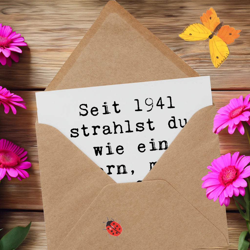 Deluxe Karte Spruch 1941 Geburtstag Stern Karte, Grußkarte, Klappkarte, Hochwertige Klappkarte, Geburtstagskarte, Hochwertige Grußkarte, Glückwunschkarte, Einladungskarte, Hochzeitskarte, Geburtstag, Geburtstagsgeschenk, Geschenk