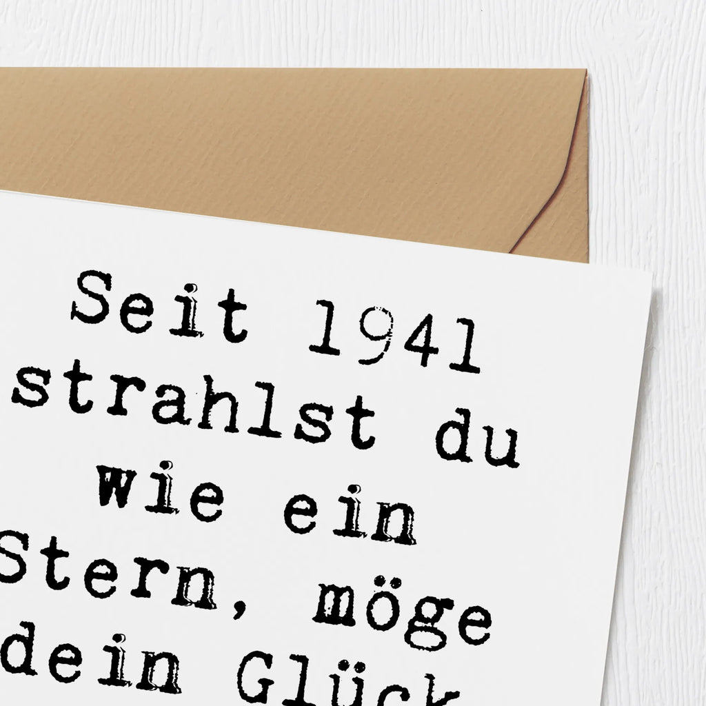 Deluxe Karte Spruch 1941 Geburtstag Stern Karte, Grußkarte, Klappkarte, Hochwertige Klappkarte, Geburtstagskarte, Hochwertige Grußkarte, Glückwunschkarte, Einladungskarte, Hochzeitskarte, Geburtstag, Geburtstagsgeschenk, Geschenk