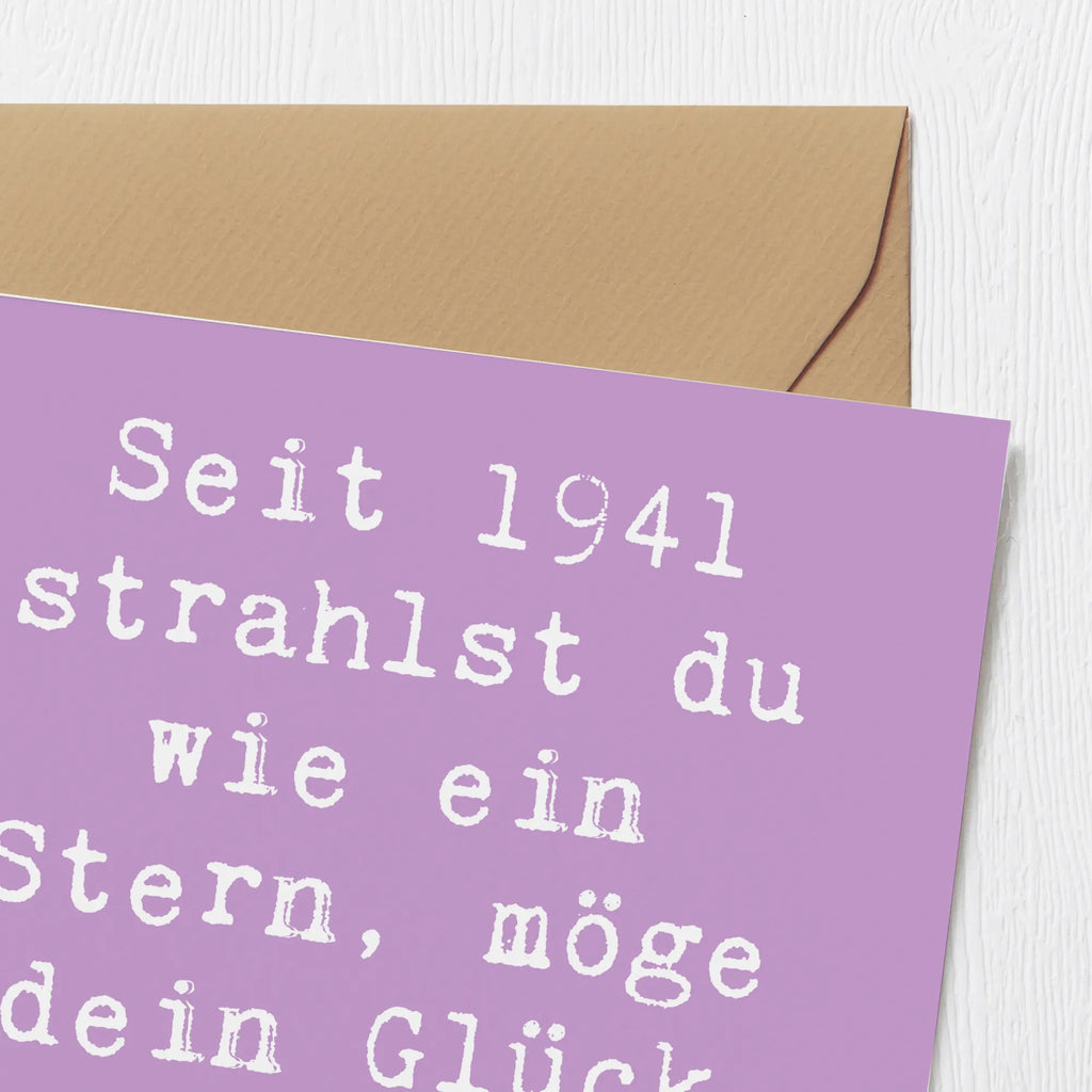 Deluxe Karte Spruch 1941 Geburtstag Stern Karte, Grußkarte, Klappkarte, Hochwertige Klappkarte, Geburtstagskarte, Hochwertige Grußkarte, Glückwunschkarte, Einladungskarte, Hochzeitskarte, Geburtstag, Geburtstagsgeschenk, Geschenk