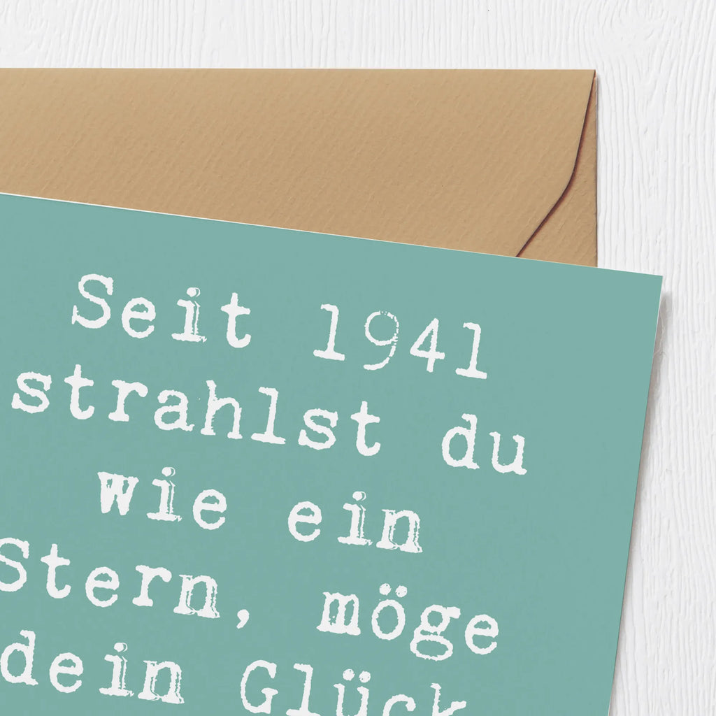 Deluxe Karte Spruch 1941 Geburtstag Stern Karte, Grußkarte, Klappkarte, Hochwertige Klappkarte, Geburtstagskarte, Hochwertige Grußkarte, Glückwunschkarte, Einladungskarte, Hochzeitskarte, Geburtstag, Geburtstagsgeschenk, Geschenk