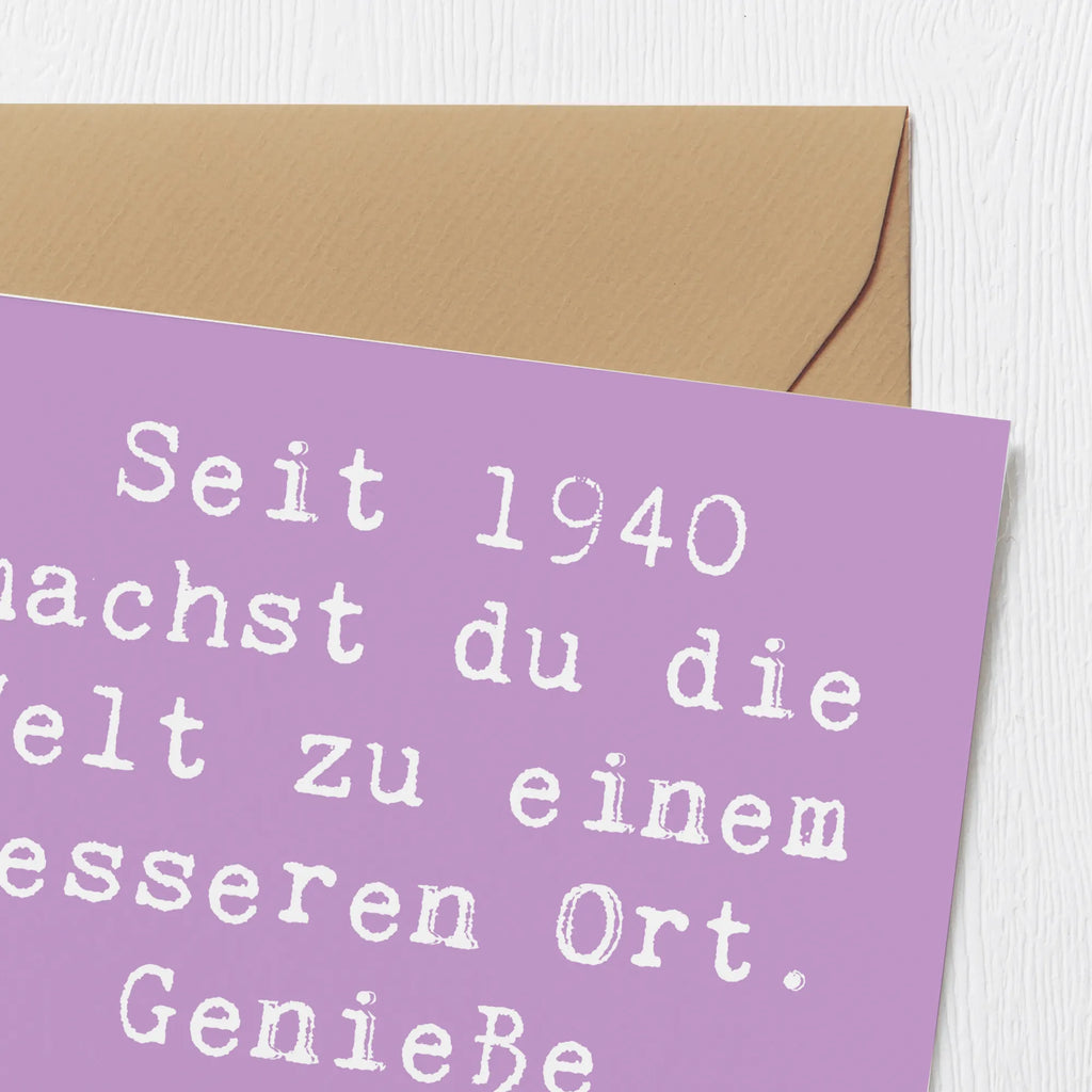 Deluxe Karte Spruch 1940 Geburtstag Hochzeitskarte, Karte, Hochwertige Klappkarte, Geburtstagskarte, Glückwunschkarte, Einladungskarte, Grußkarte, Klappkarte, Hochwertige Grußkarte, Geburtstag, Geburtstagsgeschenk, Geschenk