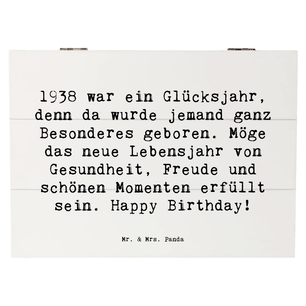 Holzkiste Spruch 1938 Geburtstag Aufbewahrungsbox, Kiste, Holzkiste, XXL, Dekokiste, Schatzkiste, Erinnerungsbox, Truhe, Erinnerungskiste, Geschenkbox, Geschenkdose, Schatulle, Geburtstag, Geburtstagsgeschenk, Geschenk