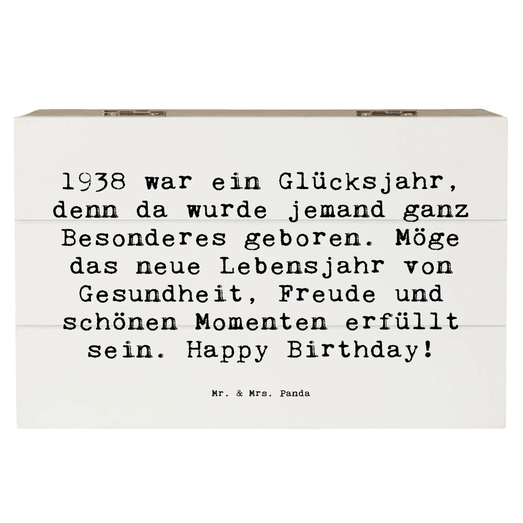 Holzkiste Spruch 1938 Geburtstag Aufbewahrungsbox, Kiste, Holzkiste, XXL, Dekokiste, Schatzkiste, Erinnerungsbox, Truhe, Erinnerungskiste, Geschenkbox, Geschenkdose, Schatulle, Geburtstag, Geburtstagsgeschenk, Geschenk