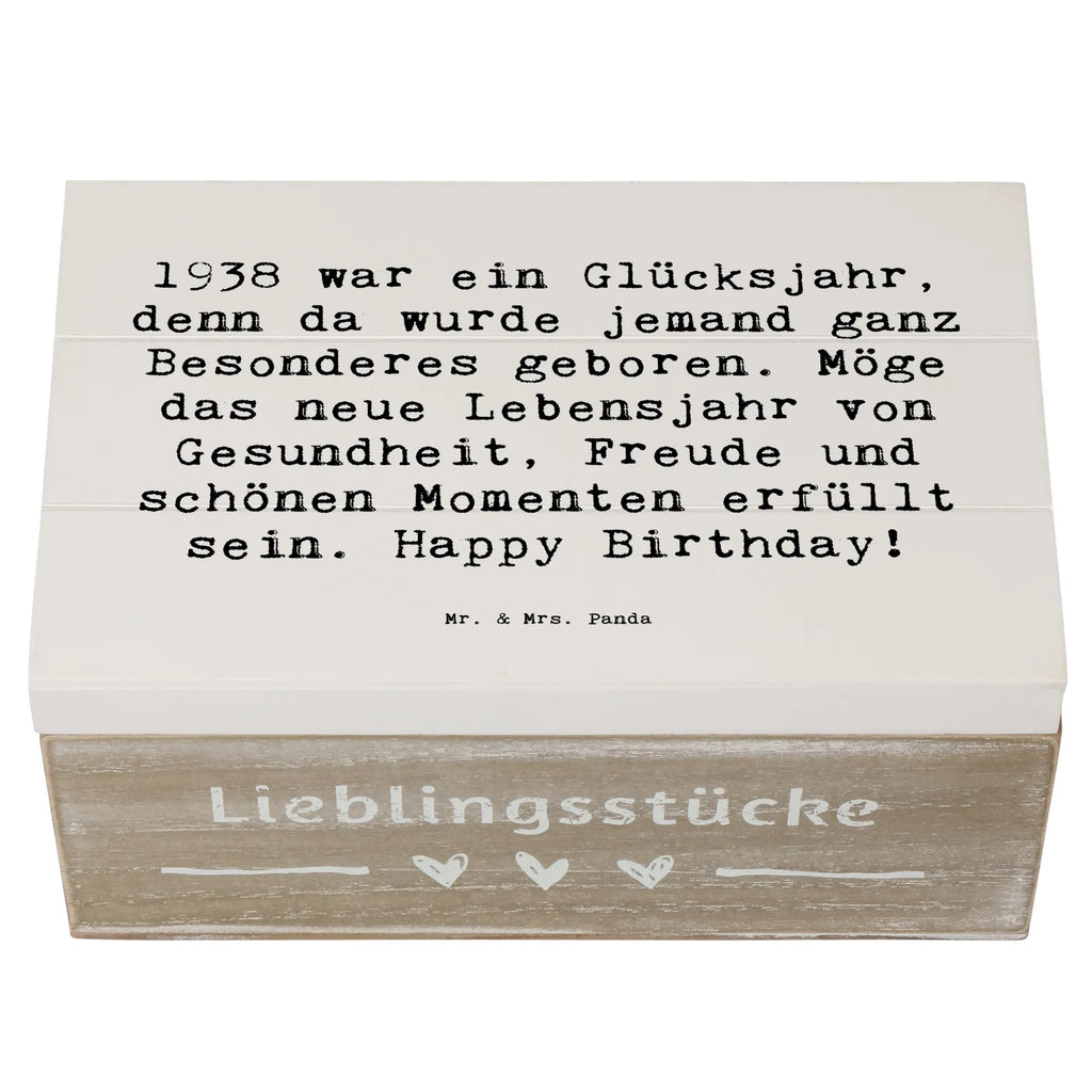 Holzkiste Spruch 1938 Geburtstag Aufbewahrungsbox, Kiste, Holzkiste, XXL, Dekokiste, Schatzkiste, Erinnerungsbox, Truhe, Erinnerungskiste, Geschenkbox, Geschenkdose, Schatulle, Geburtstag, Geburtstagsgeschenk, Geschenk