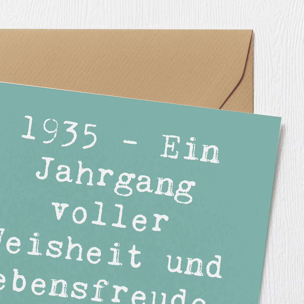 Deluxe Karte Spruch 1935 Geburtstag Grußkarte, Hochzeitskarte, Hochwertige Grußkarte, Geburtstagskarte, Einladungskarte, Karte, Glückwunschkarte, Hochwertige Klappkarte, Klappkarte, Geburtstag, Geburtstagsgeschenk, Geschenk