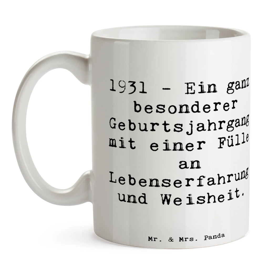 Tasse Spruch 1931 Geburtstag Teetasse, Porzellantasse, Keramiktasse, Tasse, Geschenktasse, Tasse mit Motiven, Kaffeetasse, Bürotasse, Tasse mit Zitaten, Geburtstag, Geburtstagsgeschenk, Geschenk