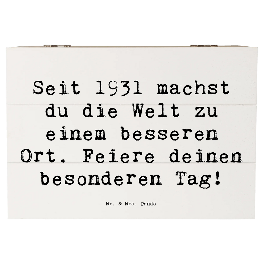 Holzkiste Spruch 1931 Geburtstag Erinnerungskiste, Schatzkiste, Truhe, Holzkiste, Aufbewahrungsbox, Kiste, Schatulle, Geschenkbox, Erinnerungsbox, Dekokiste, Geschenkdose, XXL, Geburtstag, Geburtstagsgeschenk, Geschenk