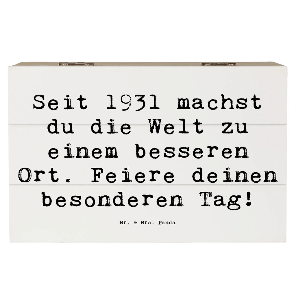Holzkiste Spruch 1931 Geburtstag Erinnerungskiste, Schatzkiste, Truhe, Holzkiste, Aufbewahrungsbox, Kiste, Schatulle, Geschenkbox, Erinnerungsbox, Dekokiste, Geschenkdose, XXL, Geburtstag, Geburtstagsgeschenk, Geschenk