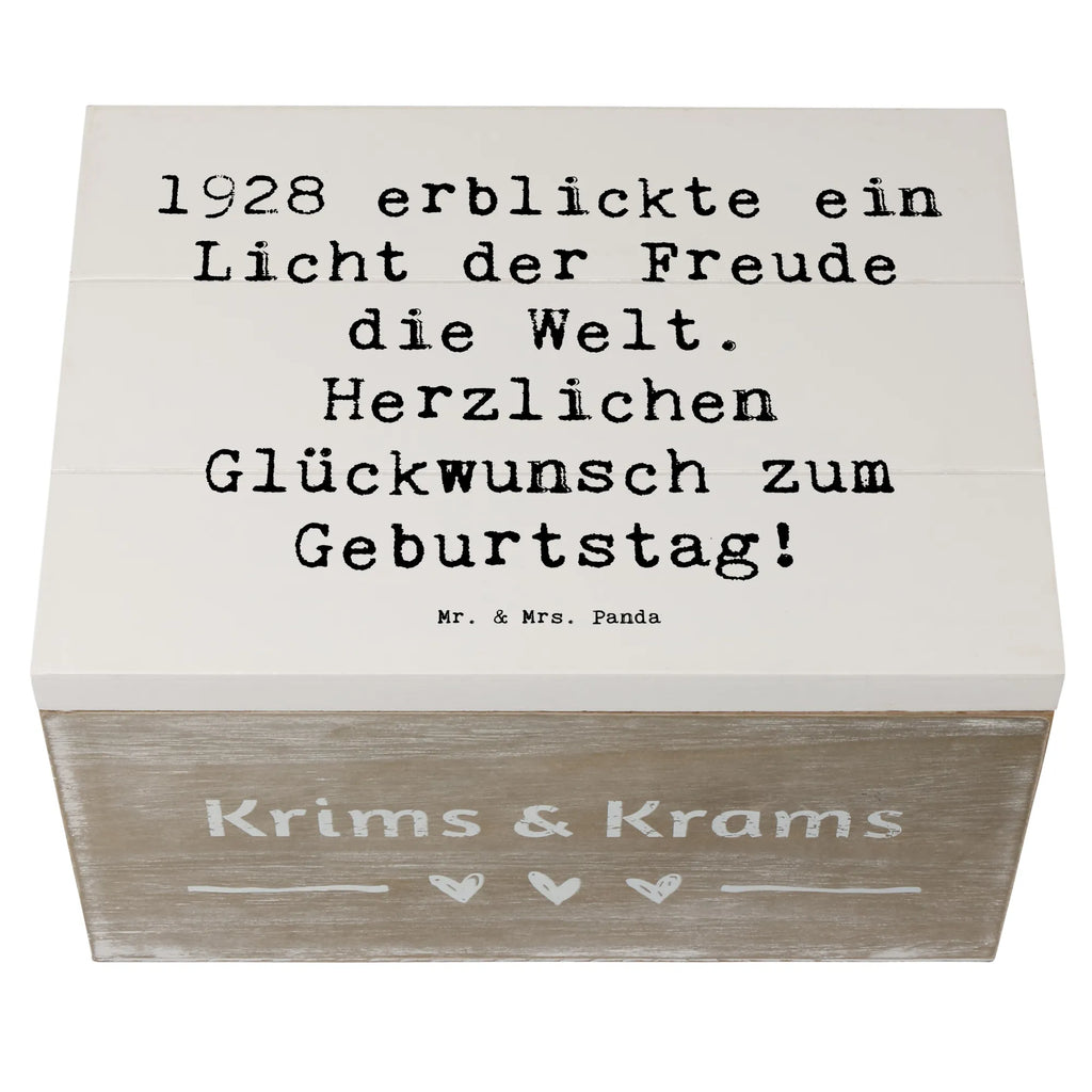 Holzkiste Spruch 1928 Geburtstag Freude Erinnerungskiste, Erinnerungsbox, Holzkiste, Schatzkiste, Geschenkdose, Truhe, Schatulle, Geschenkbox, XXL, Dekokiste, Aufbewahrungsbox, Kiste, Geburtstag, Geburtstagsgeschenk, Geschenk