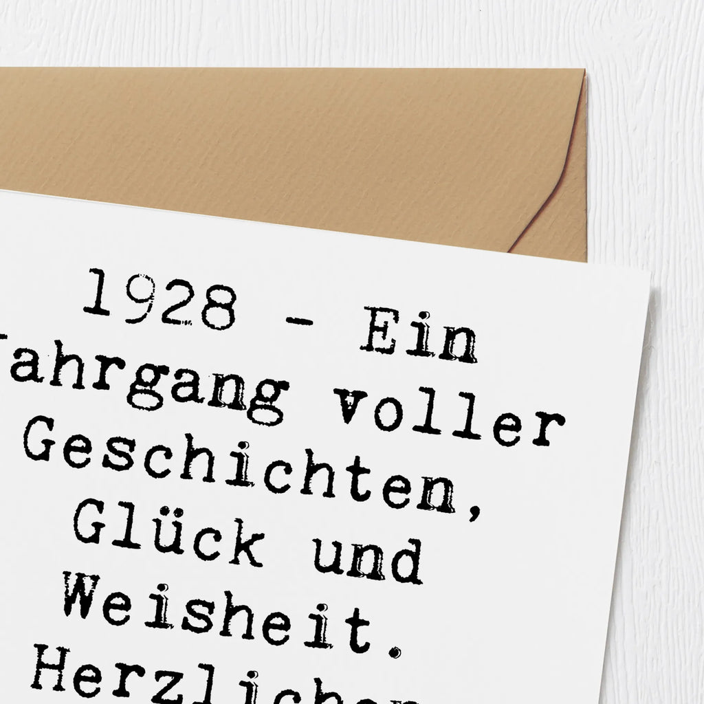 Deluxe Karte Spruch 1928 Geburtstag Grußkarte, Einladungskarte, Hochwertige Klappkarte, Klappkarte, Karte, Glückwunschkarte, Hochwertige Grußkarte, Geburtstagskarte, Hochzeitskarte, Geburtstag, Geburtstagsgeschenk, Geschenk