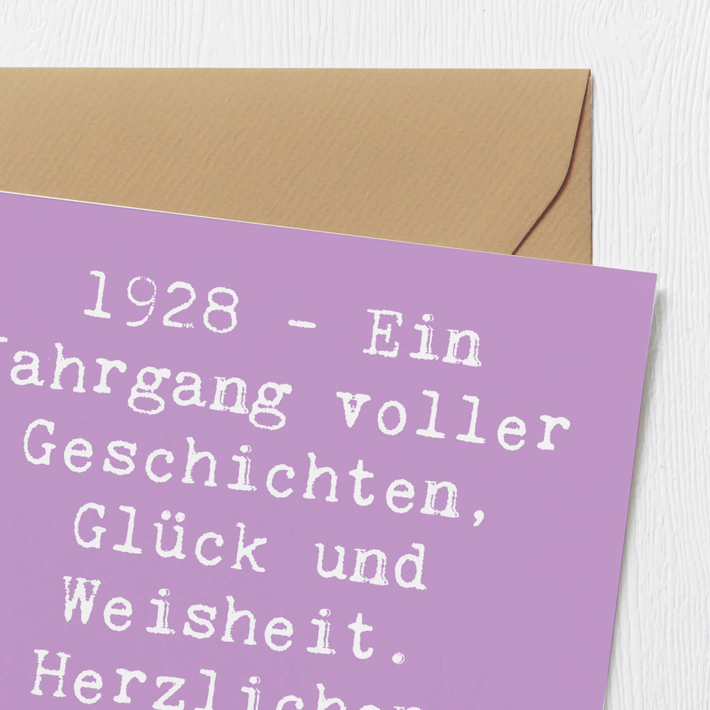 Deluxe Karte Spruch 1928 Geburtstag Grußkarte, Einladungskarte, Hochwertige Klappkarte, Klappkarte, Karte, Glückwunschkarte, Hochwertige Grußkarte, Geburtstagskarte, Hochzeitskarte, Geburtstag, Geburtstagsgeschenk, Geschenk