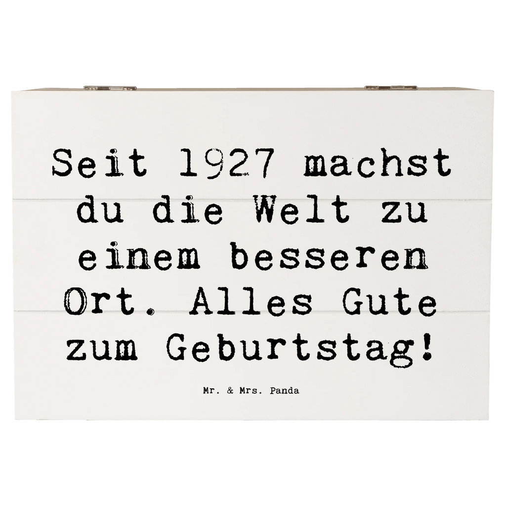 Holzkiste Spruch 1927 Geburtstag Schatzkiste, Truhe, Holzkiste, Erinnerungskiste, Erinnerungsbox, Schatulle, Aufbewahrungsbox, Geschenkdose, XXL, Dekokiste, Kiste, Geschenkbox, Geburtstag, Geburtstagsgeschenk, Geschenk