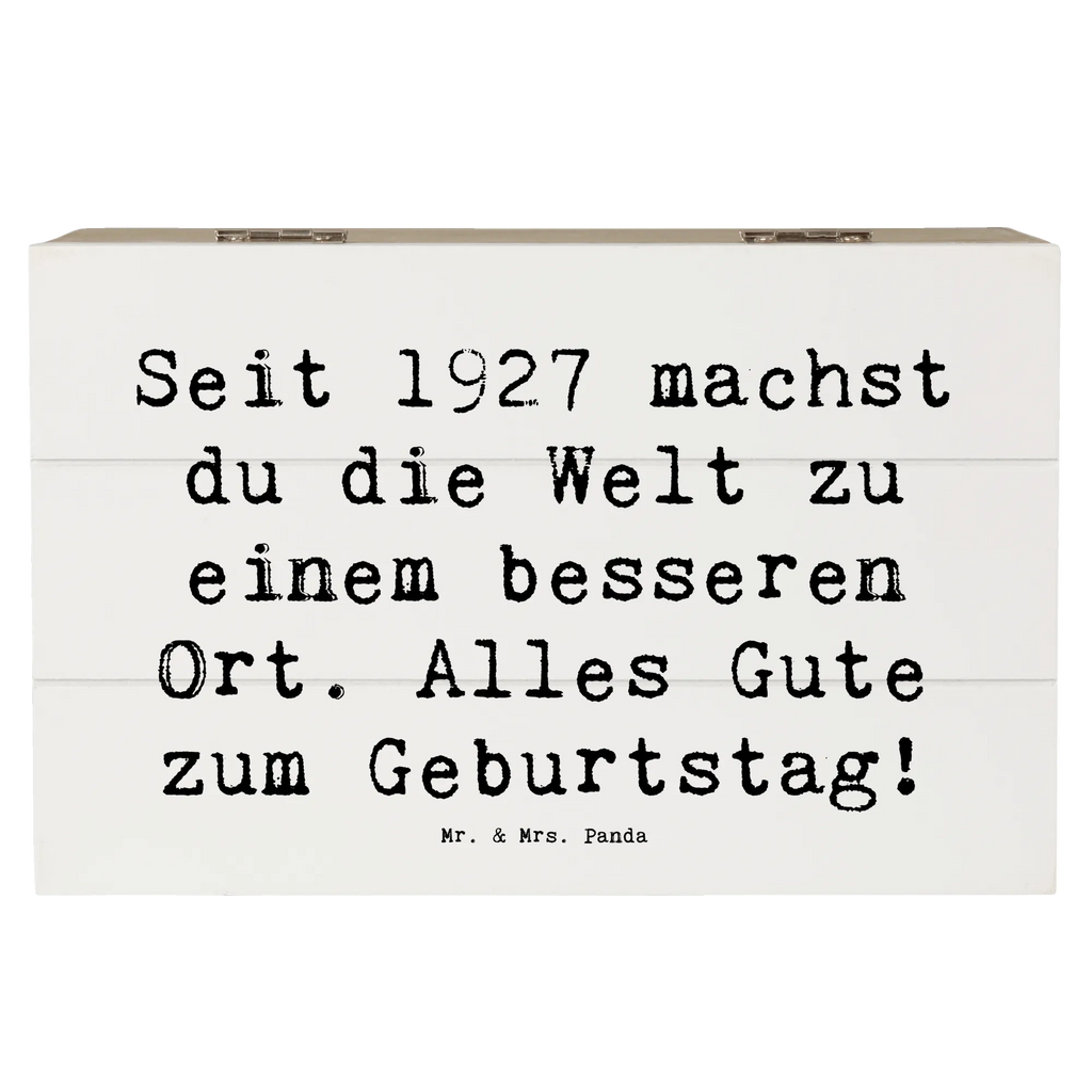 Holzkiste Spruch 1927 Geburtstag Schatzkiste, Truhe, Holzkiste, Erinnerungskiste, Erinnerungsbox, Schatulle, Aufbewahrungsbox, Geschenkdose, XXL, Dekokiste, Kiste, Geschenkbox, Geburtstag, Geburtstagsgeschenk, Geschenk