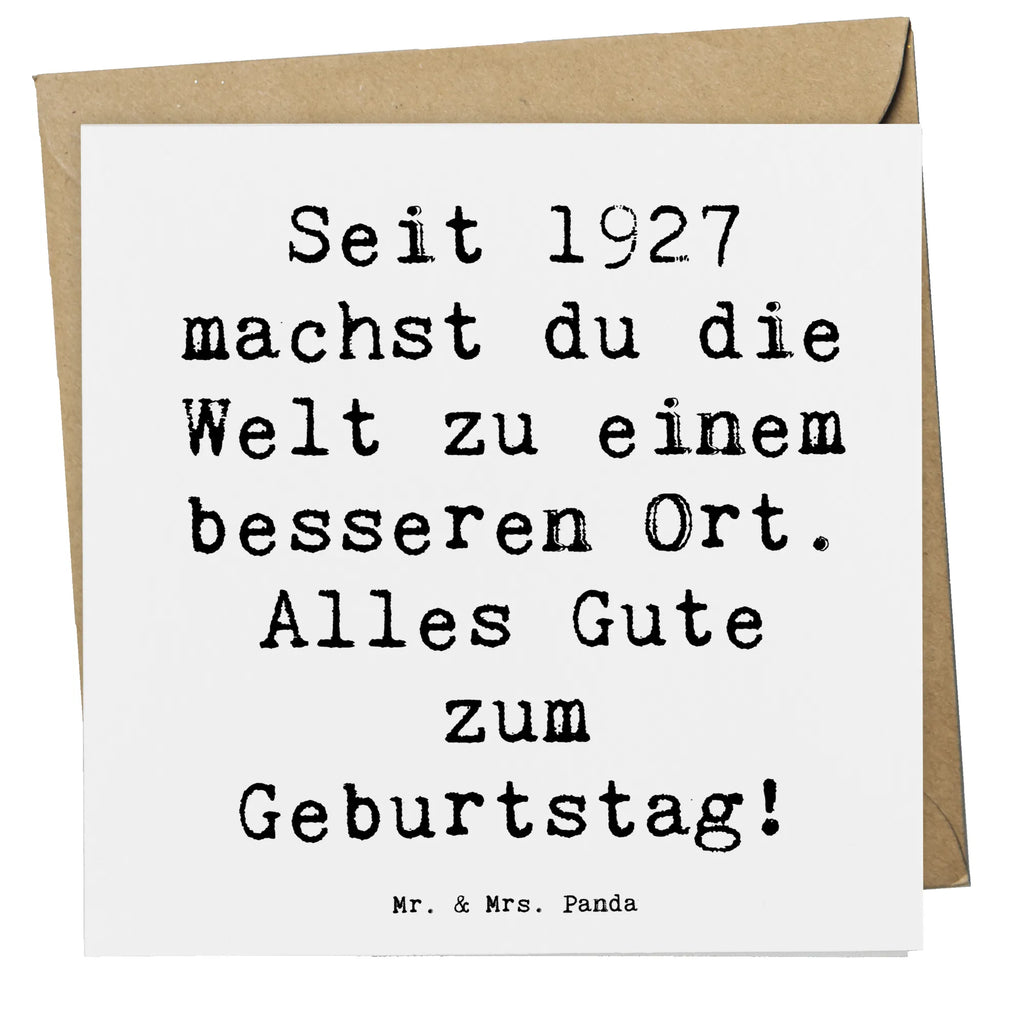 Deluxe Karte Spruch 1927 Geburtstag Hochzeitskarte, Hochwertige Klappkarte, Grußkarte, Karte, Geburtstagskarte, Einladungskarte, Glückwunschkarte, Klappkarte, Hochwertige Grußkarte, Geburtstag, Geburtstagsgeschenk, Geschenk
