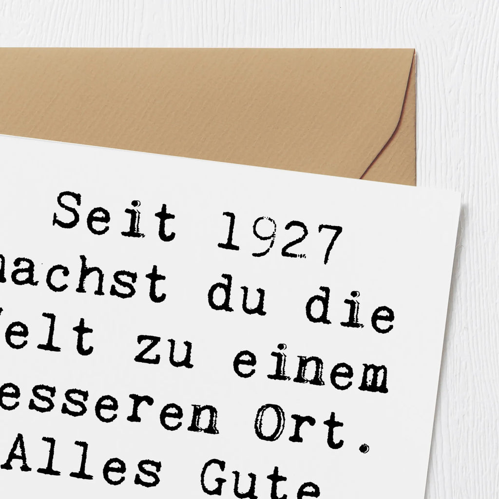 Deluxe Karte Spruch 1927 Geburtstag Hochzeitskarte, Hochwertige Klappkarte, Grußkarte, Karte, Geburtstagskarte, Einladungskarte, Glückwunschkarte, Klappkarte, Hochwertige Grußkarte, Geburtstag, Geburtstagsgeschenk, Geschenk
