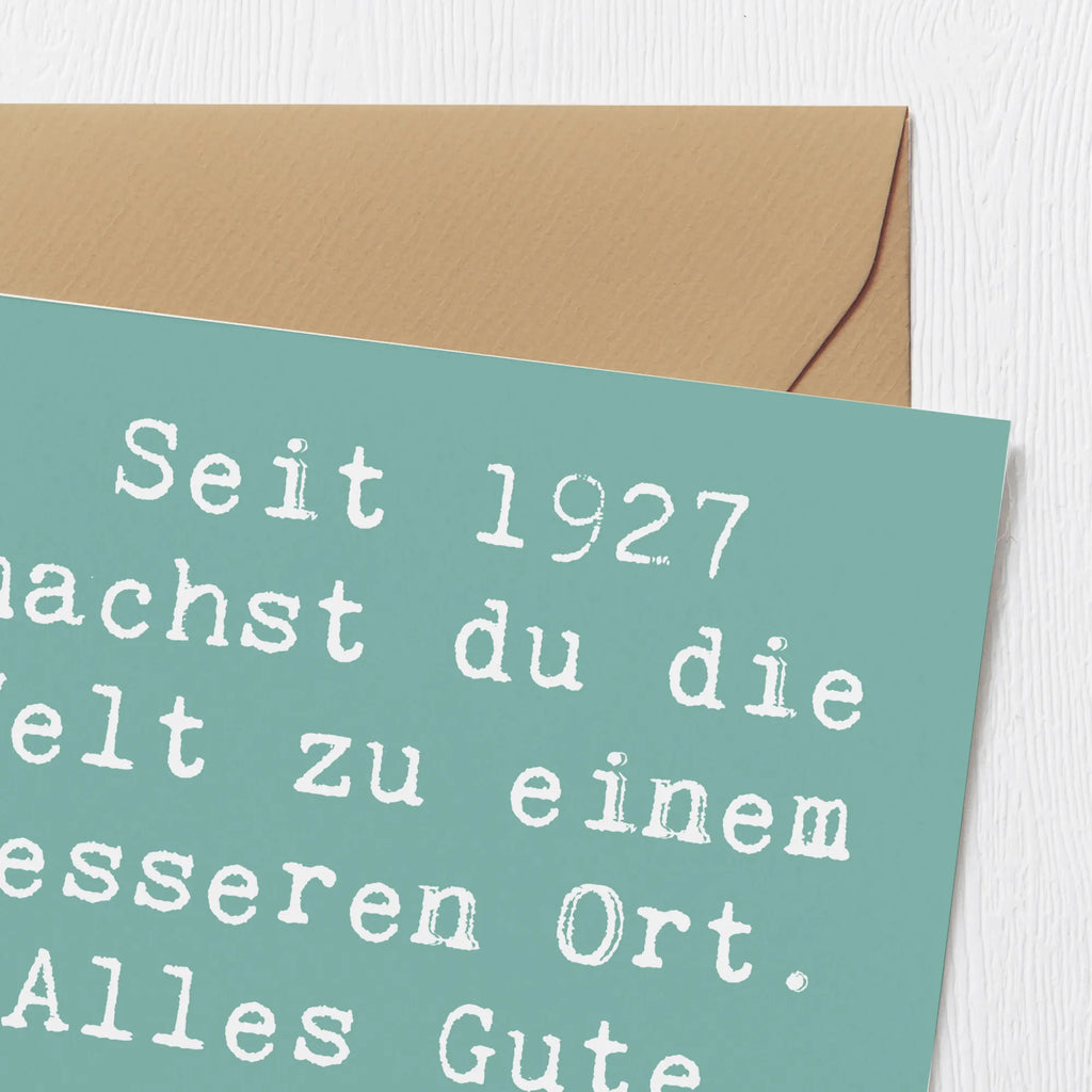 Deluxe Karte Spruch 1927 Geburtstag Hochzeitskarte, Hochwertige Klappkarte, Grußkarte, Karte, Geburtstagskarte, Einladungskarte, Glückwunschkarte, Klappkarte, Hochwertige Grußkarte, Geburtstag, Geburtstagsgeschenk, Geschenk