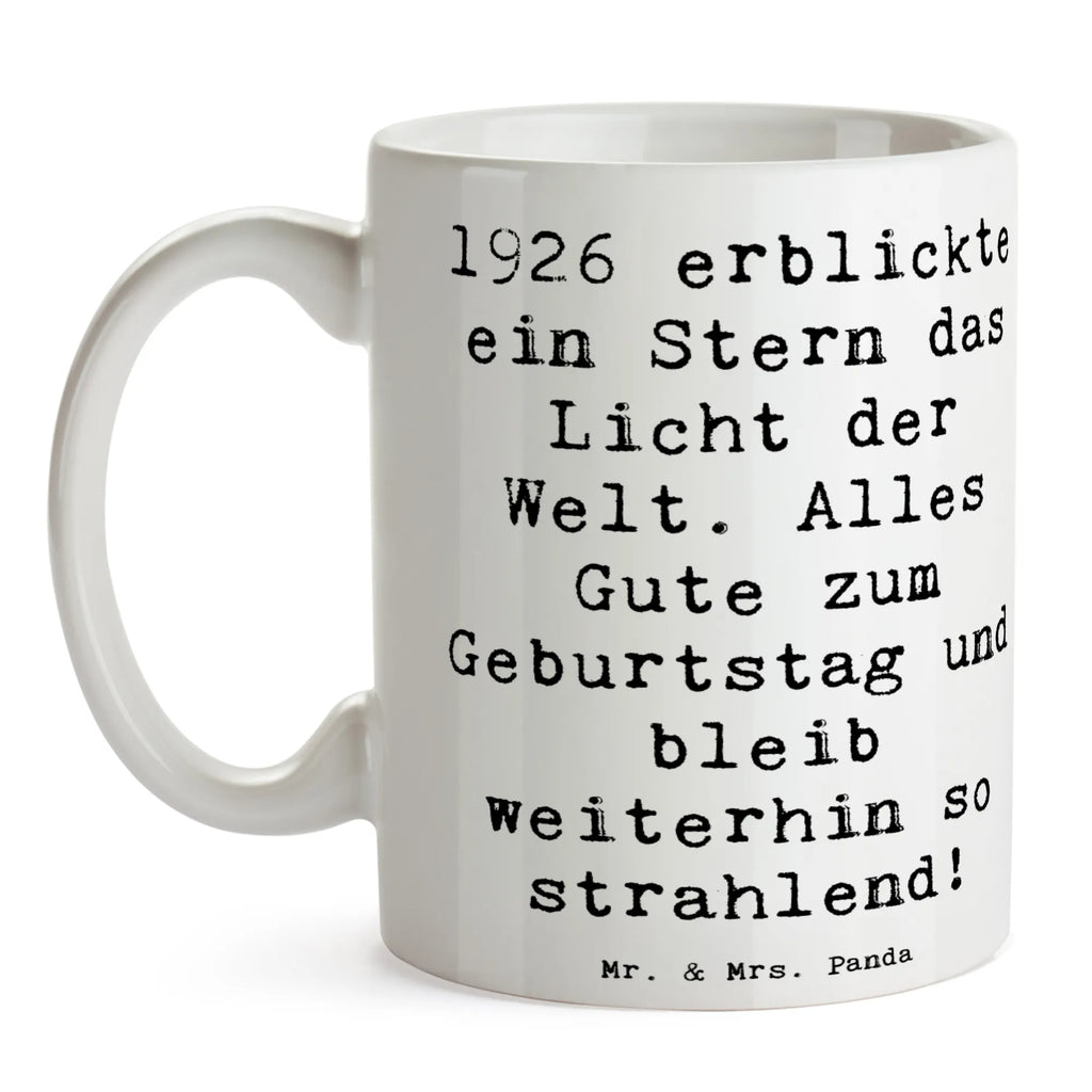 Tasse Spruch 1926 Geburtstag Stern Tasse mit Zitaten, Kaffeetasse, Tasse mit Motiven, Tasse, Bürotasse, Geschenktasse, Keramiktasse, Teetasse, Porzellantasse, Geburtstag, Geburtstagsgeschenk, Geschenk
