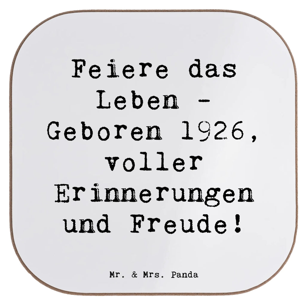 Square coaster Saying Feiere das Leben - Geboren 1926, voller Erinnerungen und Freude! Tassen Untersetzer, Untersetzer Holz, Holzuntersetzer, Untersetzer Design, Bierdeckel, Korkuntersetzer, Untersetzer für Gläser, Getränkeuntersetzer, Untersetzer Gläser, Untersetzer aus Holz, Untersetzer, Glasuntersetzer, Geburtstag, Geburtstagsgeschenk, Geschenk
