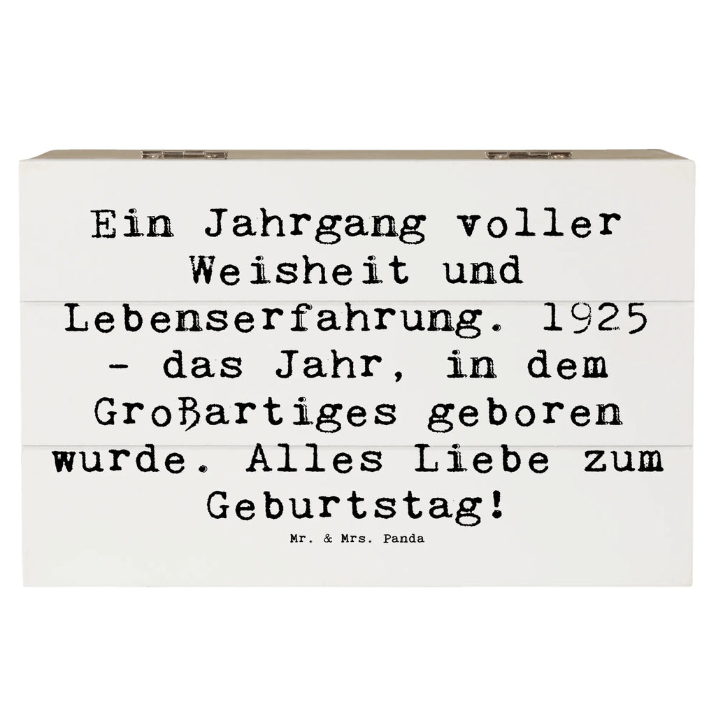 Holzkiste Spruch 1925 Geburtstag Aufbewahrungsbox, Erinnerungskiste, Truhe, Geschenkbox, Geschenkdose, Dekokiste, Kiste, Schatzkiste, Erinnerungsbox, Holzkiste, Schatulle, XXL, Geburtstag, Geburtstagsgeschenk, Geschenk