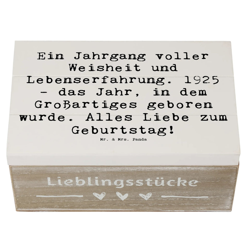 Holzkiste Spruch 1925 Geburtstag Aufbewahrungsbox, Erinnerungskiste, Truhe, Geschenkbox, Geschenkdose, Dekokiste, Kiste, Schatzkiste, Erinnerungsbox, Holzkiste, Schatulle, XXL, Geburtstag, Geburtstagsgeschenk, Geschenk