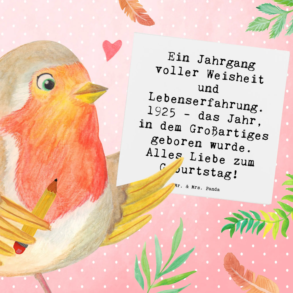 Deluxe Card Saying Ein Jahrgang voller Weisheit und Lebenserfahrung. 1925 - das Jahr, in dem Großartiges geboren wurde. Alles Liebe zum Geburtstag! Karte, Geburtstagskarte, Glückwunschkarte, Klappkarte, Hochwertige Klappkarte, Grußkarte, Hochwertige Grußkarte, Hochzeitskarte, Einladungskarte, Geburtstag, Geburtstagsgeschenk, Geschenk