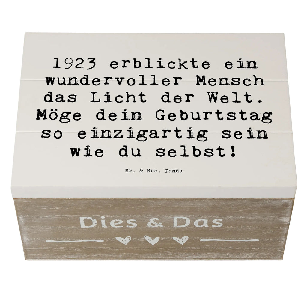 Holzkiste Spruch 1923 Geburtstag Geschenkbox, Truhe, Holzkiste, Schatulle, Erinnerungskiste, Geschenkdose, Kiste, XXL, Erinnerungsbox, Schatzkiste, Aufbewahrungsbox, Dekokiste, Geburtstag, Geburtstagsgeschenk, Geschenk