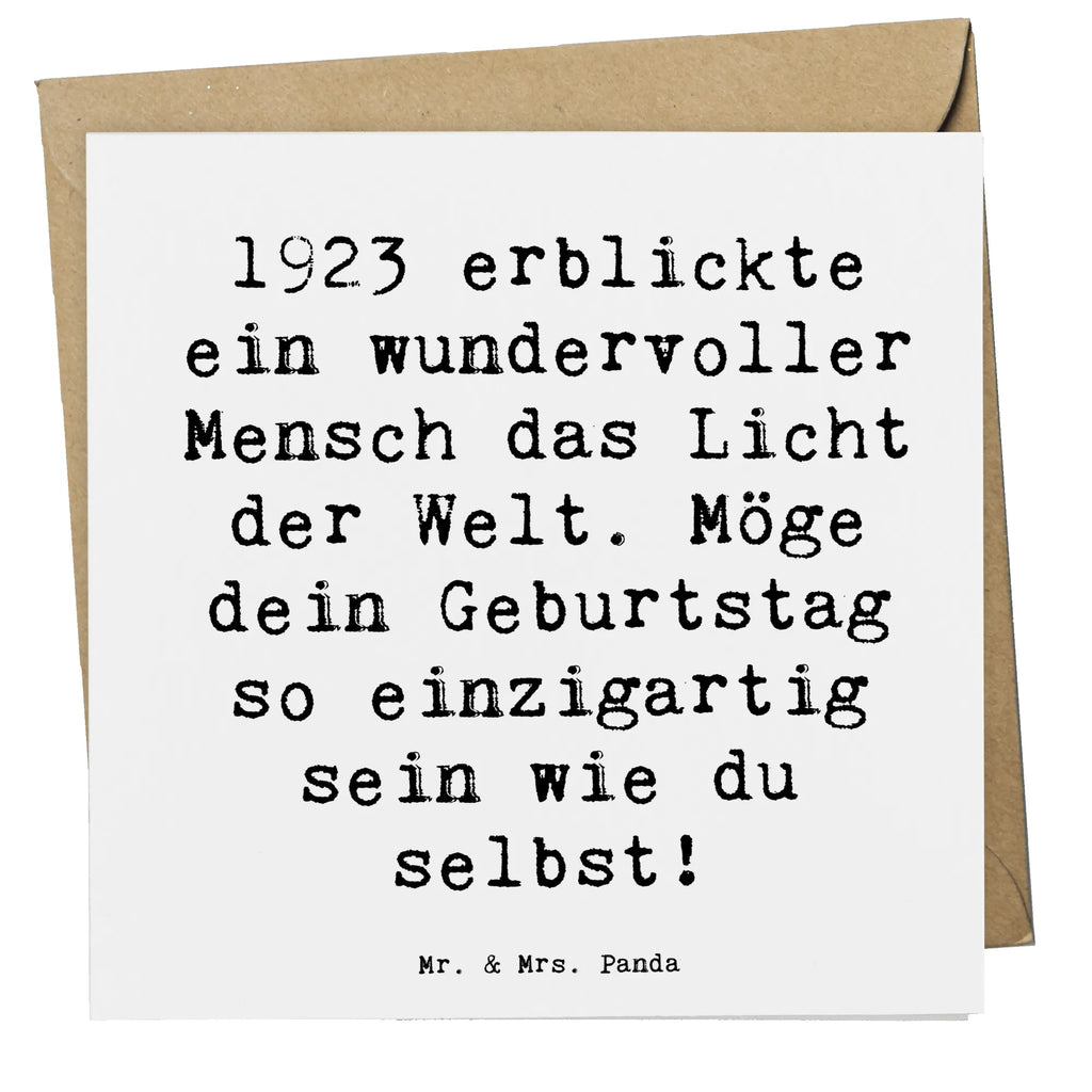 Deluxe Karte Spruch 1923 Geburtstag Hochwertige Klappkarte, Hochwertige Grußkarte, Klappkarte, Hochzeitskarte, Geburtstagskarte, Glückwunschkarte, Grußkarte, Karte, Einladungskarte, Geburtstag, Geburtstagsgeschenk, Geschenk