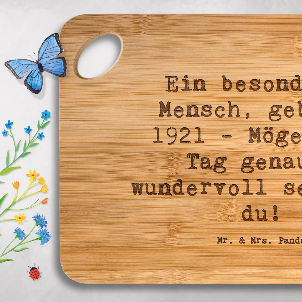 Śniadaniowa deska Przysłowie Seit 1921 bereichert Ihr Lächeln die Welt. Alles Gute zum Geburtstag! Urodziny, prezent urodzinowy, prezent