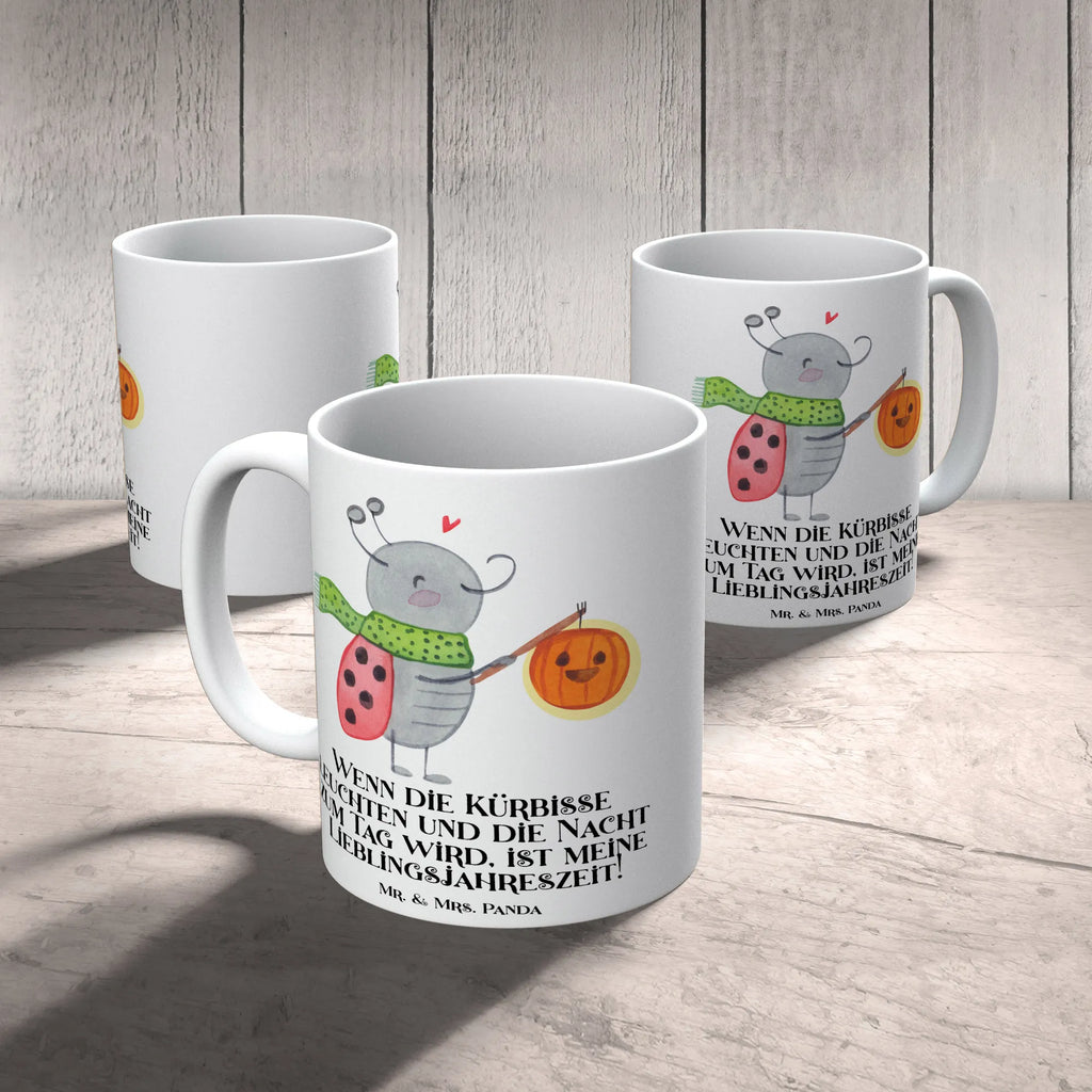 Mug Wenn die Kürbisse leuchten und die Nacht zum Tag wird, ist meine Lieblingsjahreszeit! Tasse mit Motiven, Geschenktasse, Teetasse, Bürotasse, Keramiktasse, Kaffeetasse, Tasse, Porzellantasse, Tasse mit Zitaten, Halloween, Deko, Martinssingen, Dekoration, Geschenke, Schenken