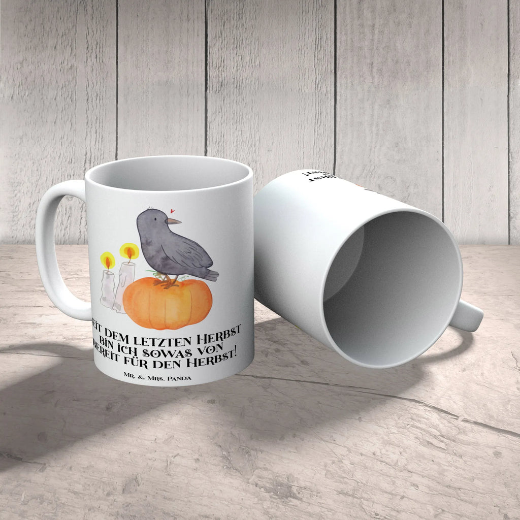 Mug Seit dem letzten Herbst bin ich sowas von bereit für den Herbst! Keramiktasse, Kaffeetasse, Tasse mit Motiven, Teetasse, Tasse, Porzellantasse, Bürotasse, Geschenktasse, Tasse mit Zitaten, Halloween, Deko, Martinssingen, Dekoration, Geschenke, Schenken