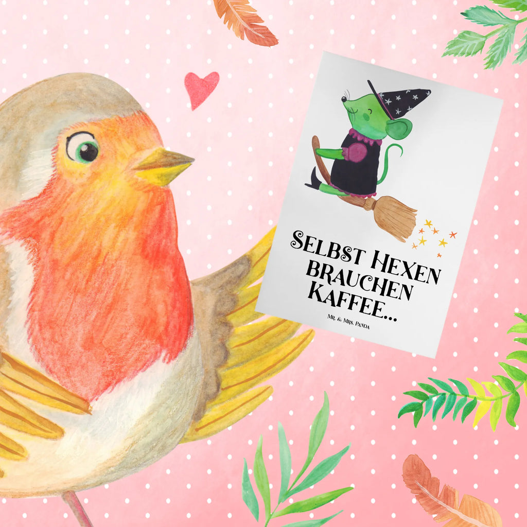 Greetings card Selbst Hexen brauchen Kaffee... Karte, Klappkarte, Einladungskarte, Hochzeitskarte, Geburtstagskarte, Glückwunschkarte, Grußkarte, Ansichtskarten, Halloween, Deko, Martinssingen, Dekoration, Geschenke, Schenken