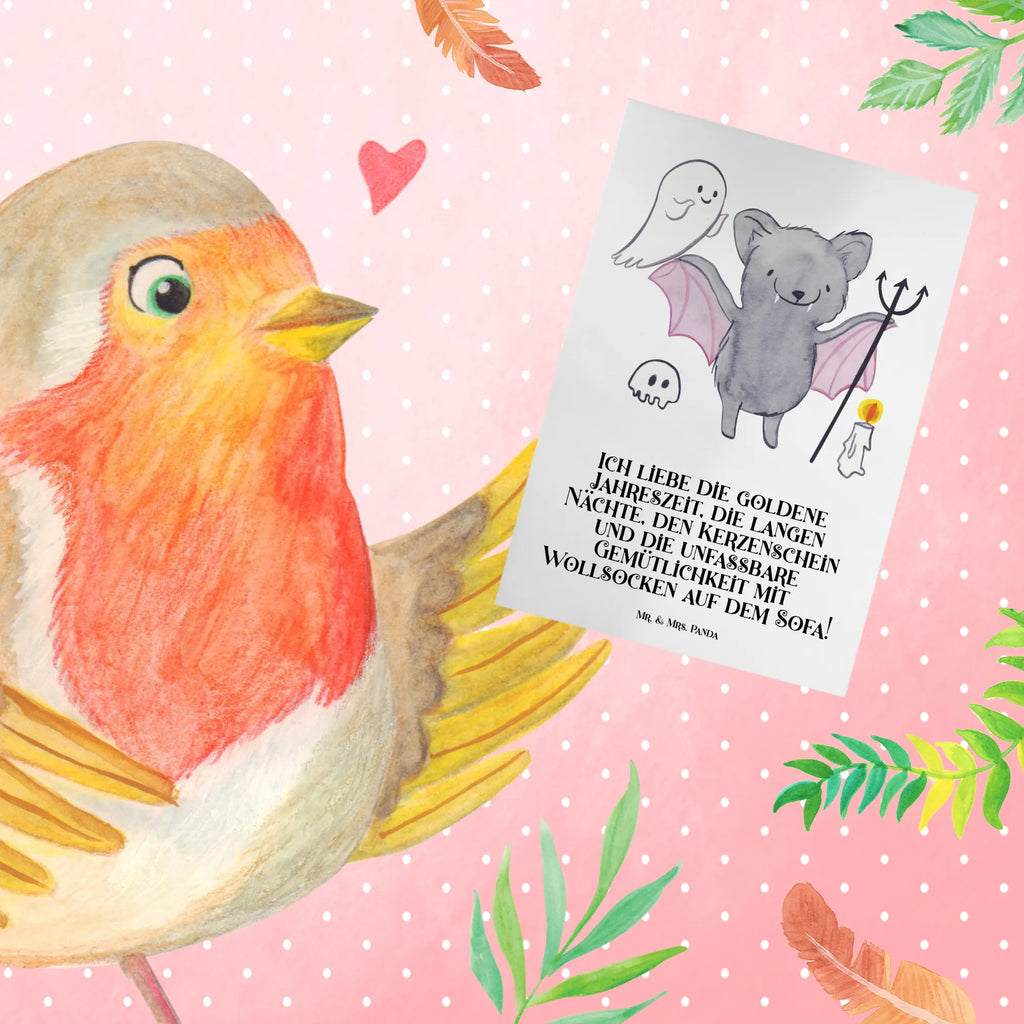 Greetings card Ich liebe die goldene Jahreszeit, die langen Nächte, den Kerzenschein und die unfassbare Gemütlichkeit mit Wollsocken auf dem Sofa! Geburtstagskarte, Ansichtskarten, Karte, Hochzeitskarte, Einladungskarte, Klappkarte, Glückwunschkarte, Grußkarte, Halloween, Deko, Martinssingen, Dekoration, Geschenke, Schenken