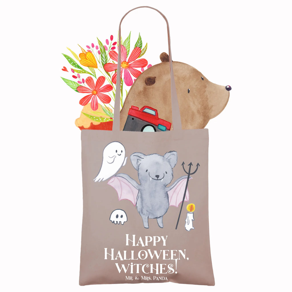 Tote bag Happy Halloween, witches! Tasche, Badetasche, Tragetasche, Stofftasche, Stoffbeutel, Beuteltasche, Jutetasche, Beutel, Jutebeutel, Einkaufstüte, Strandtasche, Shopper, Umhängetasche, Laptoptasche, Schultertasche, Einkaufstasche, Halloween, Deko, Martinssingen, Dekoration, Geschenke, Schenken
